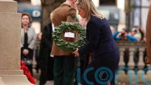 O’Neill lays wreath at Cenotaph in Belfast on Remembrance Sunday