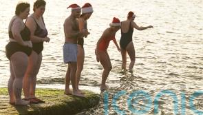 Dubliners brave ‘very cold’ Christmas sea swim