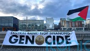 Protesters target Ireland’s Central Bank over sale of Israel Bonds in EU