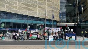 Protesters condemn ‘loans for genocide’ in Central Bank demo over Israel Bonds