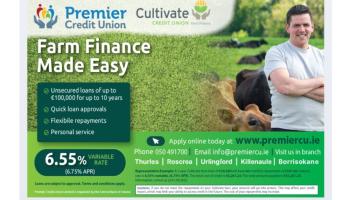 Grow Bigger: Premier Credit Union boosts Farm Loan limit to &euro;100k