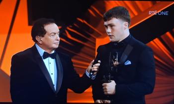 WATCH: Emotional moment Tipperary's Darragh McCarthy wins Young Hurler of the Year 