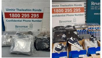 Over &euro;330k of counterfeit goods, drugs and alcohol seized by Revenue this week