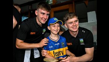 WATCH: Beautiful scenes as Tipp hurlers visited the kids in Crumlin Children's Hospital