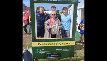 PICTURE: Tipperary hurling heroes take Liam MacCarthy Cup to agriculture show