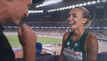 WATCH: Sharlene Mawdsley reacts to qualifying for 400m semi-final at World Athletics Championships 