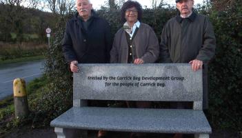 Development group donates marble bench to Carrick-on-Suir community