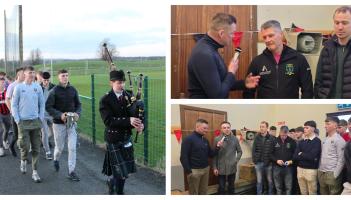 PICTURES: Nenagh CBS Harty Cup heroes honoured at homecoming in Moneygall GAA