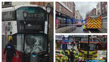 PICTURES: Dublin community in shock as one person dead following horror bus crash