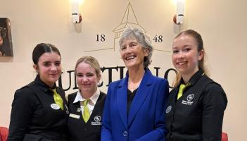 President of Ireland Catherine Connolly pictured visiting well-known hotel in Tipperary