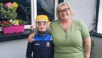 Young Tipperary hurling fan delighted after social media helps track down rare helmet