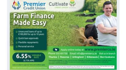 Grow Bigger: Premier Credit Union boosts Farm Loan limit to &euro;100k