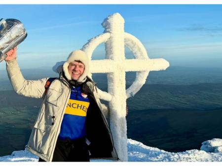 Liam McCarthy Cup reaches new heights on summit of Galteemore in Tipperary