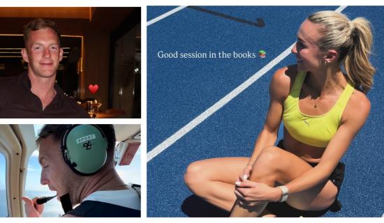 PICTURES: Lovebirds Sharlene Mawdsley and Michael Breen take to the skies in South Africa