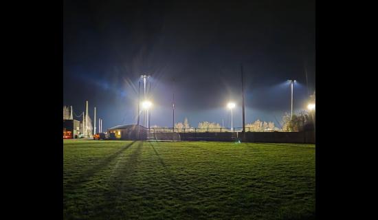 Successful Tipperary GAA club has successful testing of brand new floodlighting for back pitch