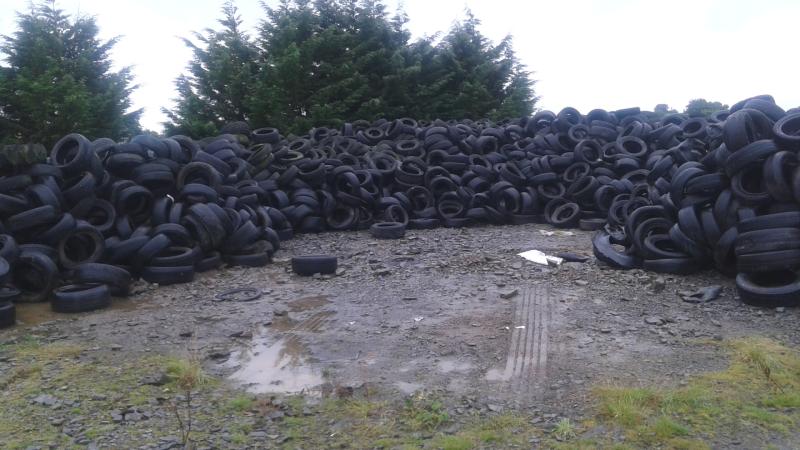 Stockpiles of tyres
