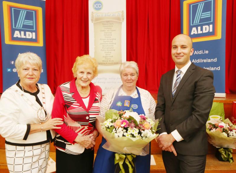 National Brown Bread Baking Competition semi-finalist Ann Downey from Birr, pictured with Marie O'Toole of the ICA, Anna May McHugh and Aldi's Noel Birchall
