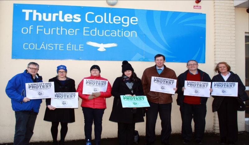 Thurles College of Further Education join protests over pay discrimination