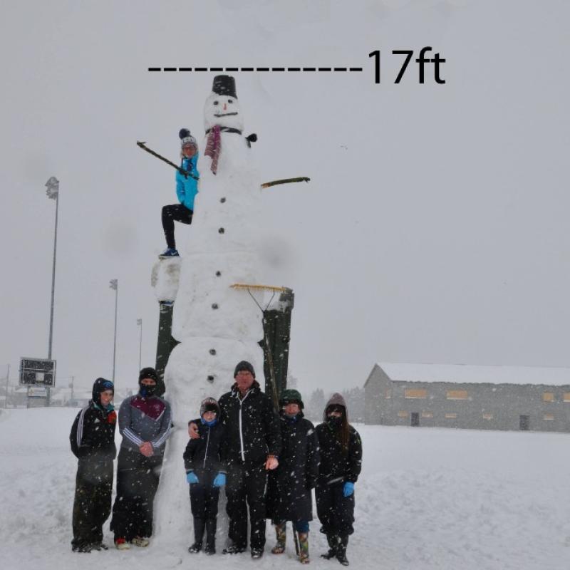 Tipperary family set records with 17ft tall ‘Beast from the East’ snowman