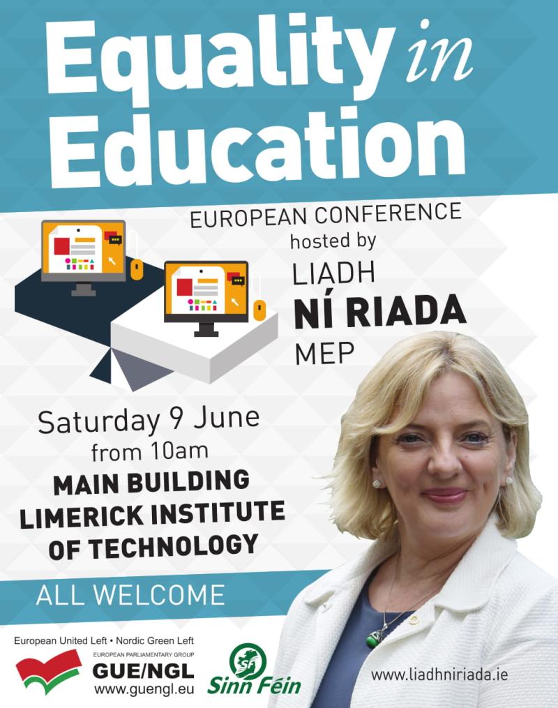Sinn Féin MEP Liadh Ní Riada to host Equality in Education Conference in Limerick