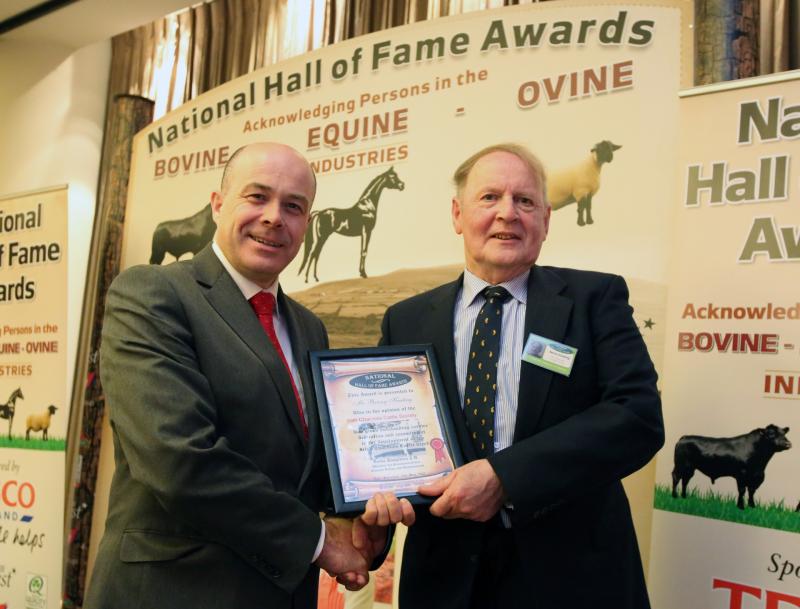 Clonmel man presented with Charolais Cattle Society Hall of Fame Award