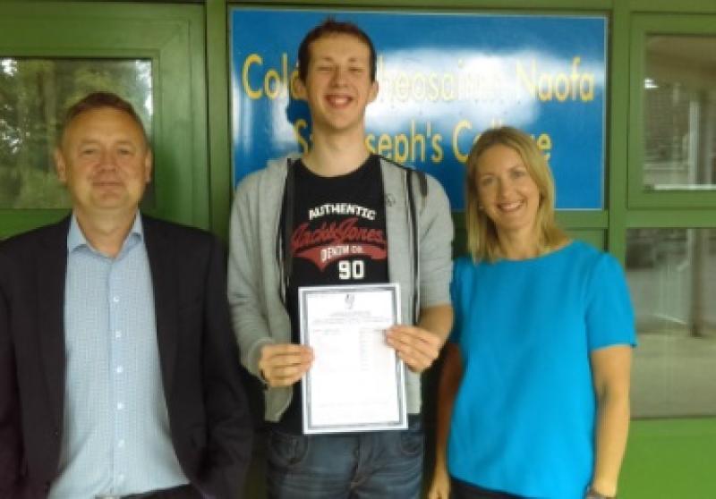  Top Leaving Cert results for ‘Young Scientist’ John Ryan of St. Joseph’s College, Borrisoleigh