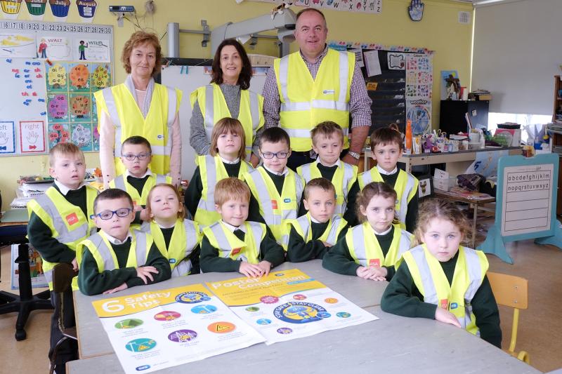 ESB presents hi-viz vests at North Tipperary schools as Road Safety Authority urges parents to ensure children are properly restrained in vehicles