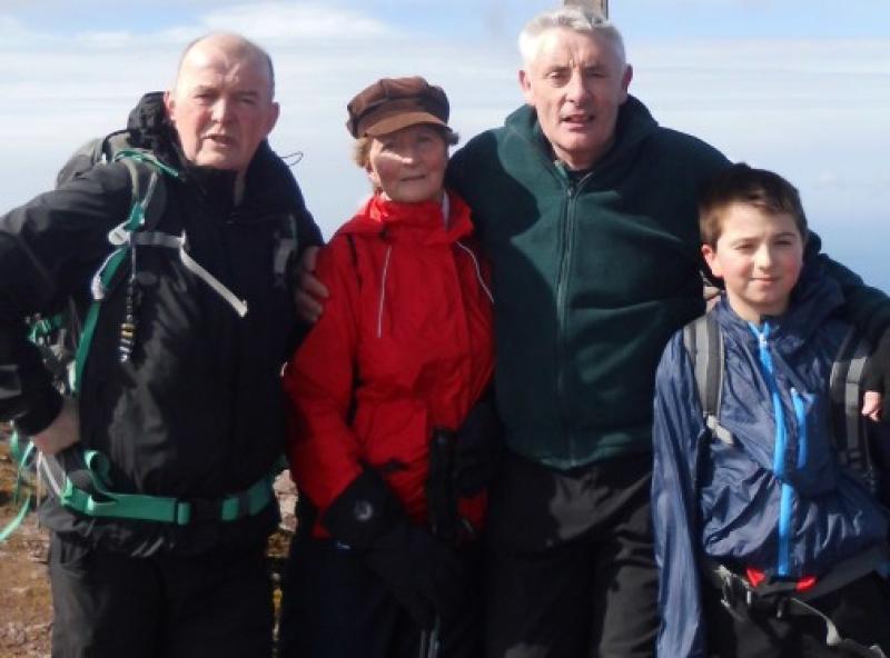 Tipperary's Chrissie attempting to climb Mount Brandon as part of the annual Kerry Challenge
