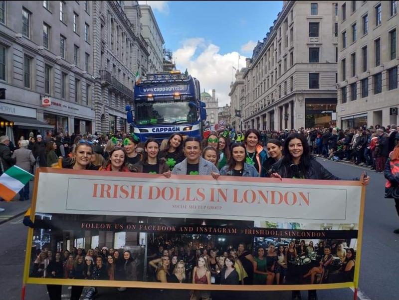 'Irish Dolls in London' group take part in the city's St Patrick's Day parade