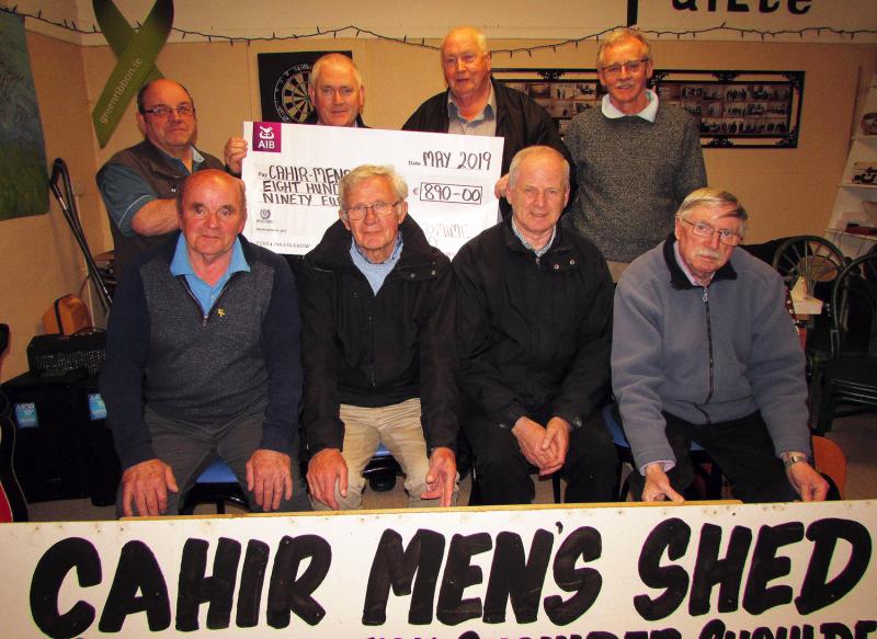 Panto Socieety rewards  Cahir Mens Shed members for their support