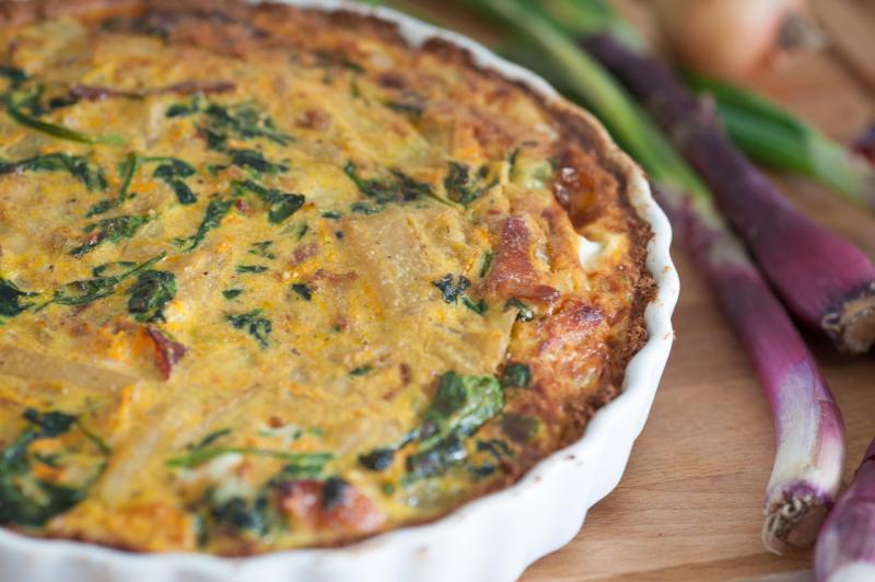 Gingergirl: Goat’s Cheese, Potato & Onion Tart