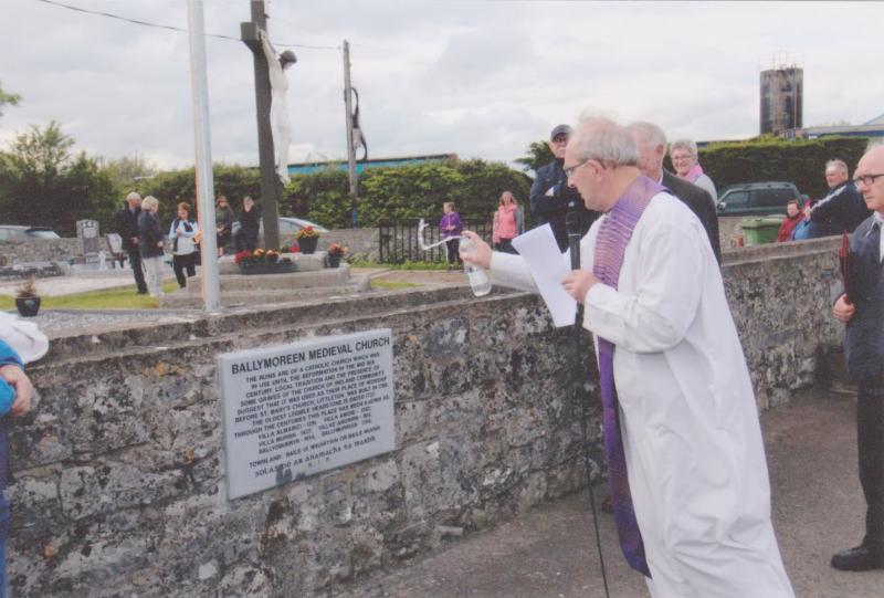 Unveiling and blessing of historical plaque at Ballymoreen, Littleton