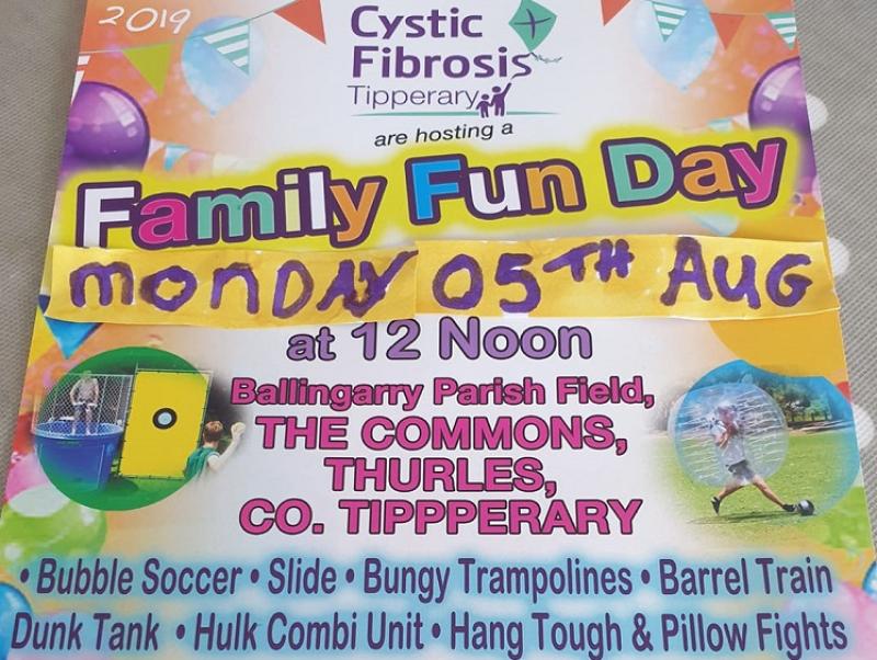 Family fun day in aid of Cystic Fibrosis this bank holiday Monday, August 5
