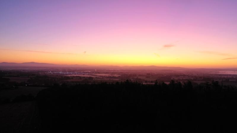 WOW! Beautiful picture of the sunrise on day two of Ploughing with temperatures to soar 