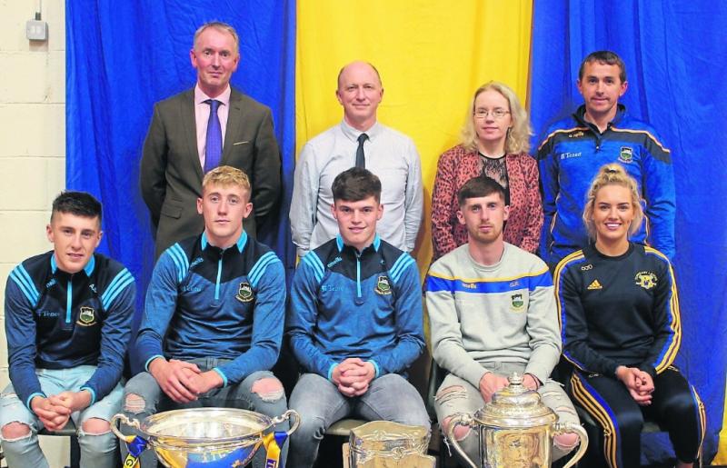Liam MacCarthy cup visit to Cashel school  