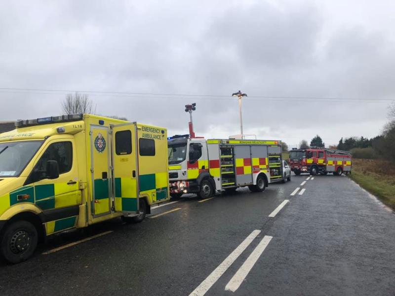 Carrickmacross road closure for multi-agency emergency services exercise