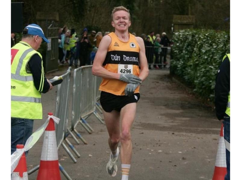 Kevin Moore flies the flag for Dundrum AC in Essex and Dungarvan