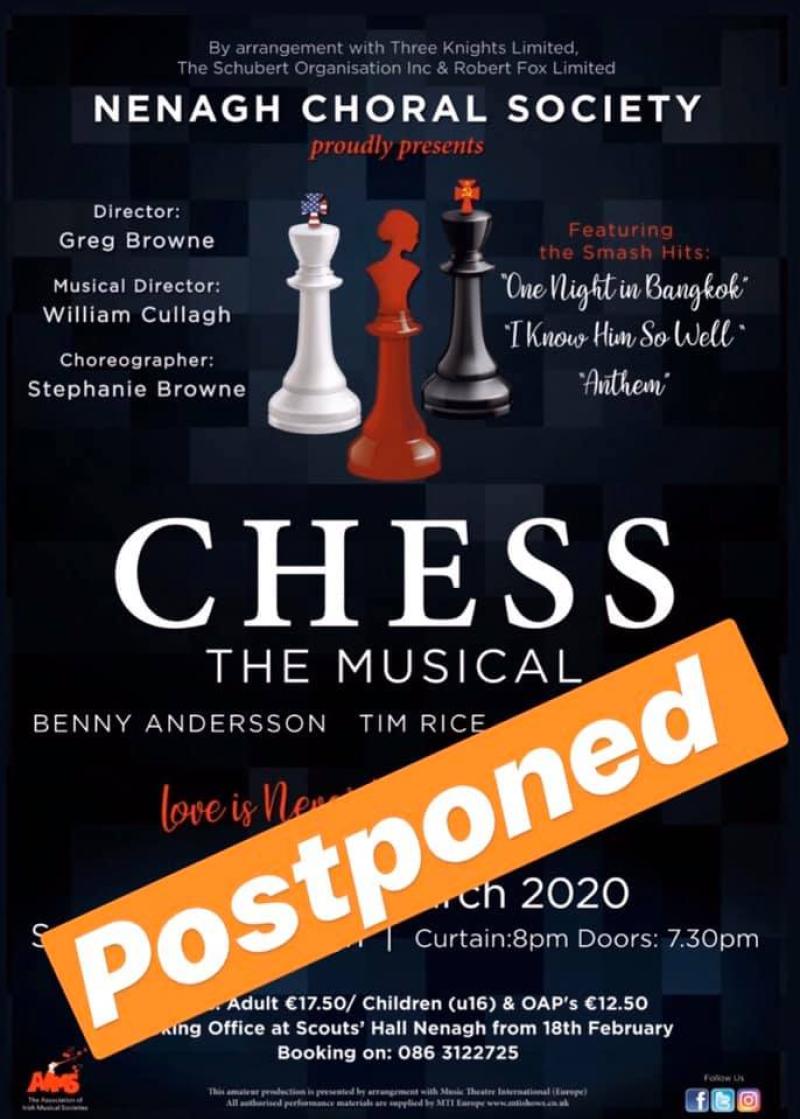 Nenagh Choral Society postpones production of Chess