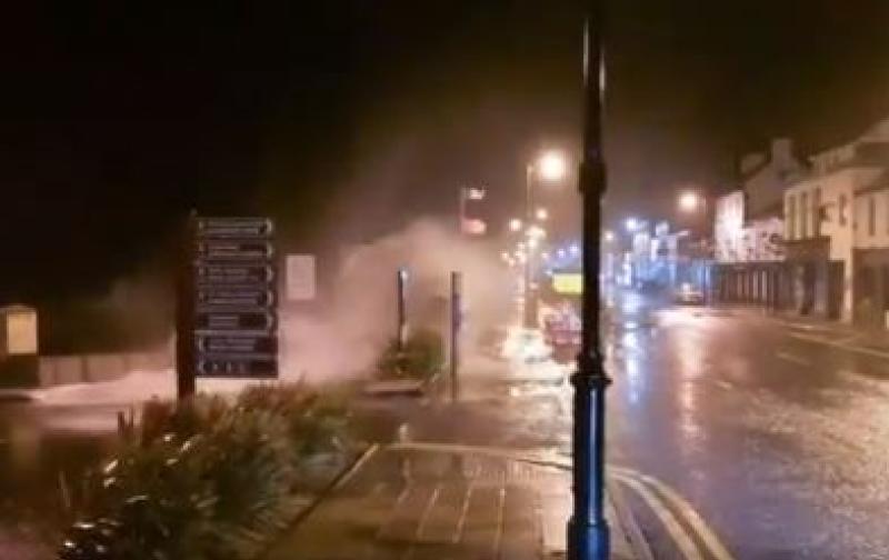 WATCH: Storm Ellen waves batter Blackrock village in Louth