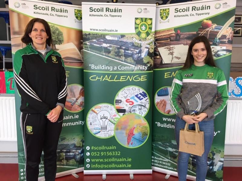 Maria Hayes is named Scoil Ruain Killenaule Student of the Year