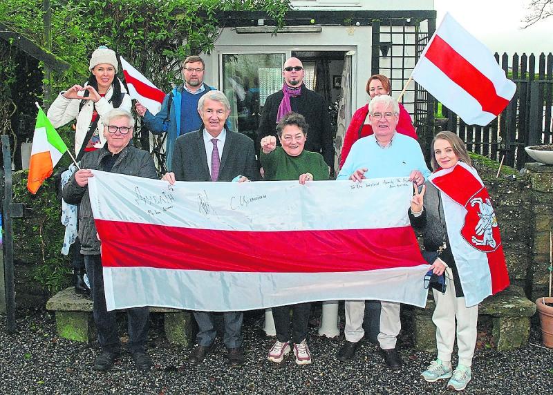 Belarusian opposition leader phones ‘home’ to Roscrea