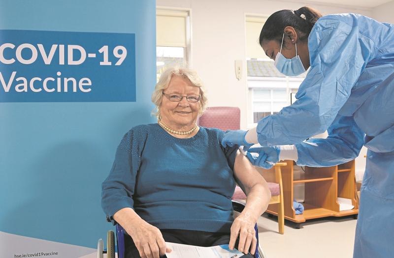 85 year old Nora is first for Covid vaccine in Dean Maxwell