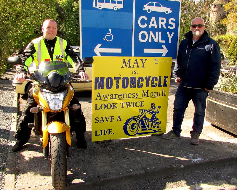 May is Motorcycle Safety Awareness Month - new signs all over Tipperary