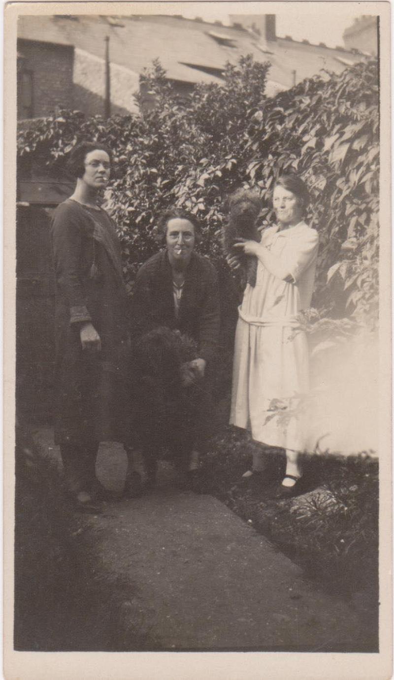Bridget O'Keeffe (Clonoulty Cuman na mban Captain), famed Margaret Skinnider (center) and Nora O'Keeffe (right). The O'Keeffe family home was 'blown to atoms' by crown forces in May 1921.