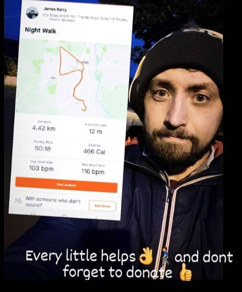 Former Tipperary hurler James Barry has completed the Scoil Aonghusa challenge