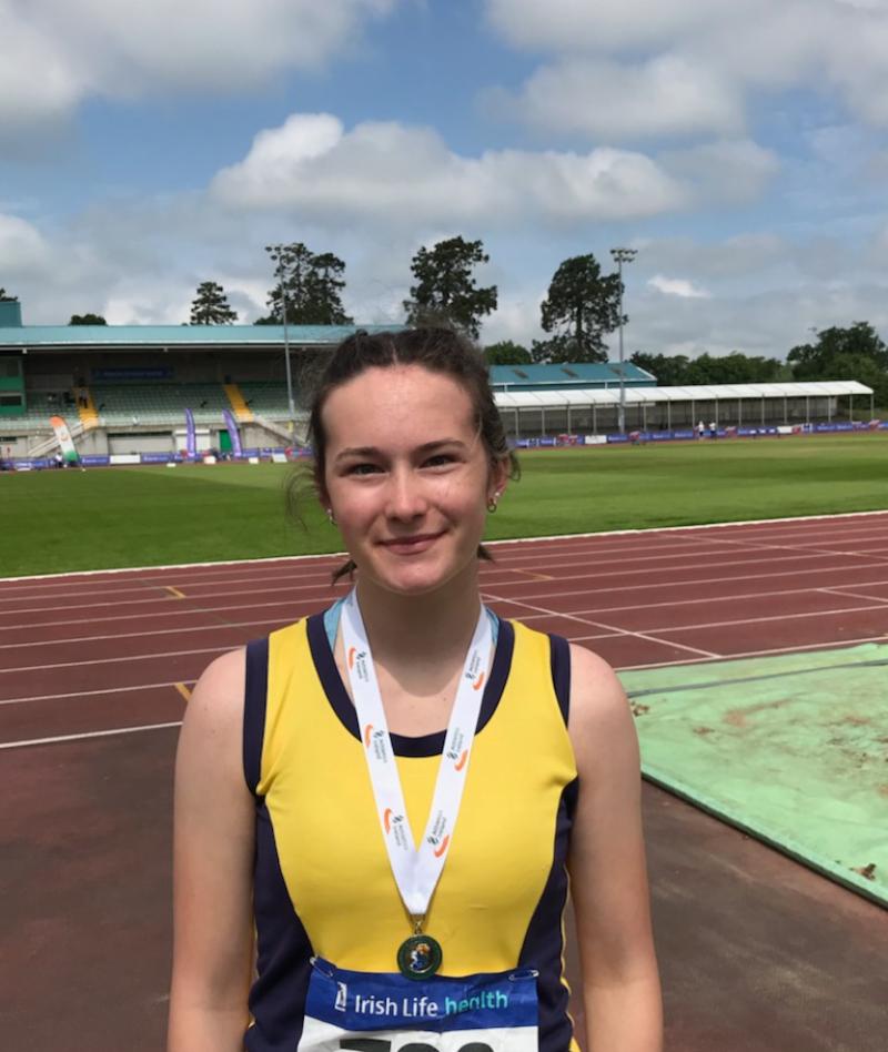 Tipperary Town athlete on the podium at All-Ireland athletics meeting