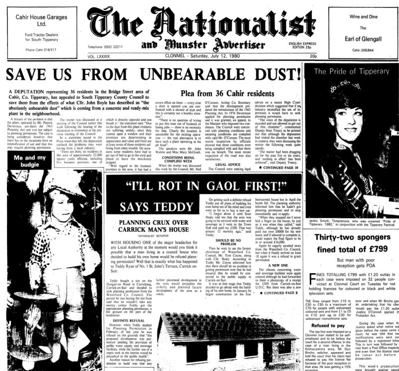 "I'll rot in gaol first" - the words of an angry Tipperary man in July 1908
