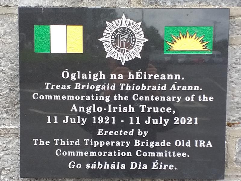 Centenary of Truce Agreement commemorated at Tipperary ceremony on Sunday