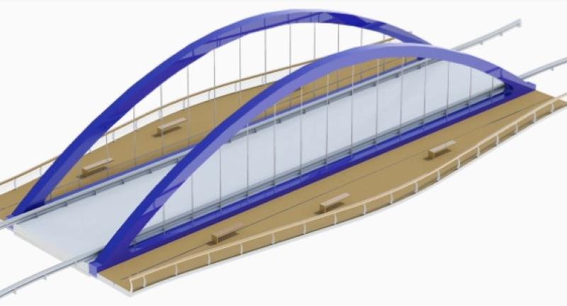 An artists impression of the proposed bridge over the River Suir in Thurles 
