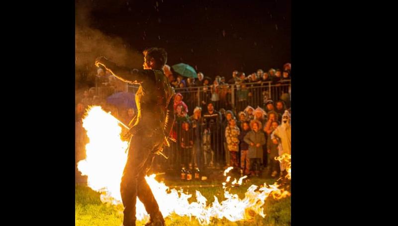 SOme of the spectaculare fireworks during the Thurles Halloween Festival 